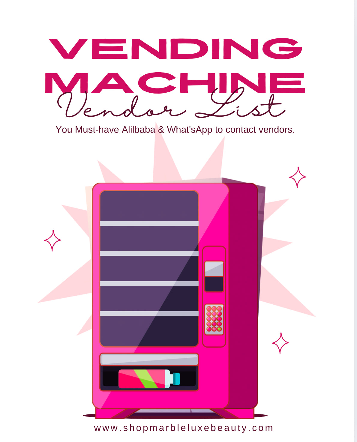 ULTIMATE VENDING MACHINE VENDOR LIST