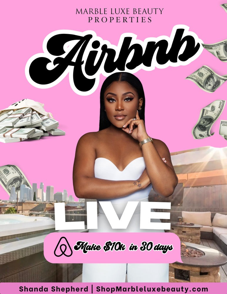 HOW TO START A AIRBNB BUSINESS E-BOOK (MAKE $10K IN 30DAYS) DIGITAL DOWNLOAD SHOP MARBLE LUXE BEAUTY