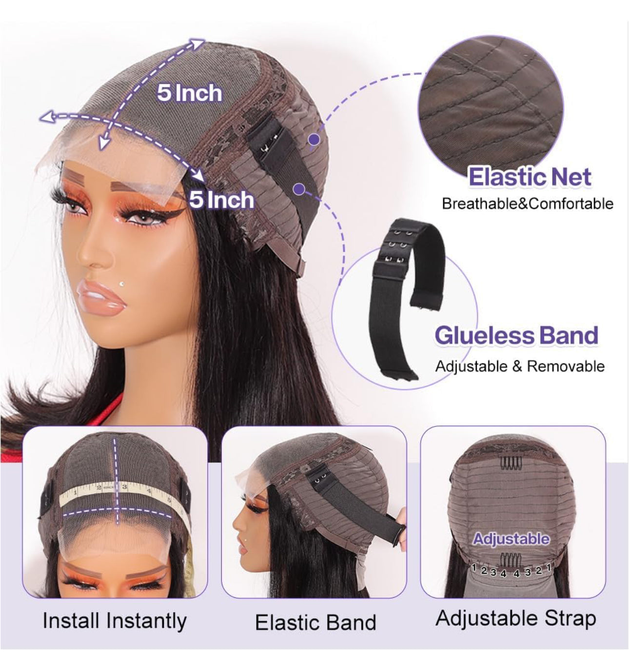 MLB HD LACE CLOSURE WIG - STRAIGHT SHOP MARBLE LUXE BEAUTY