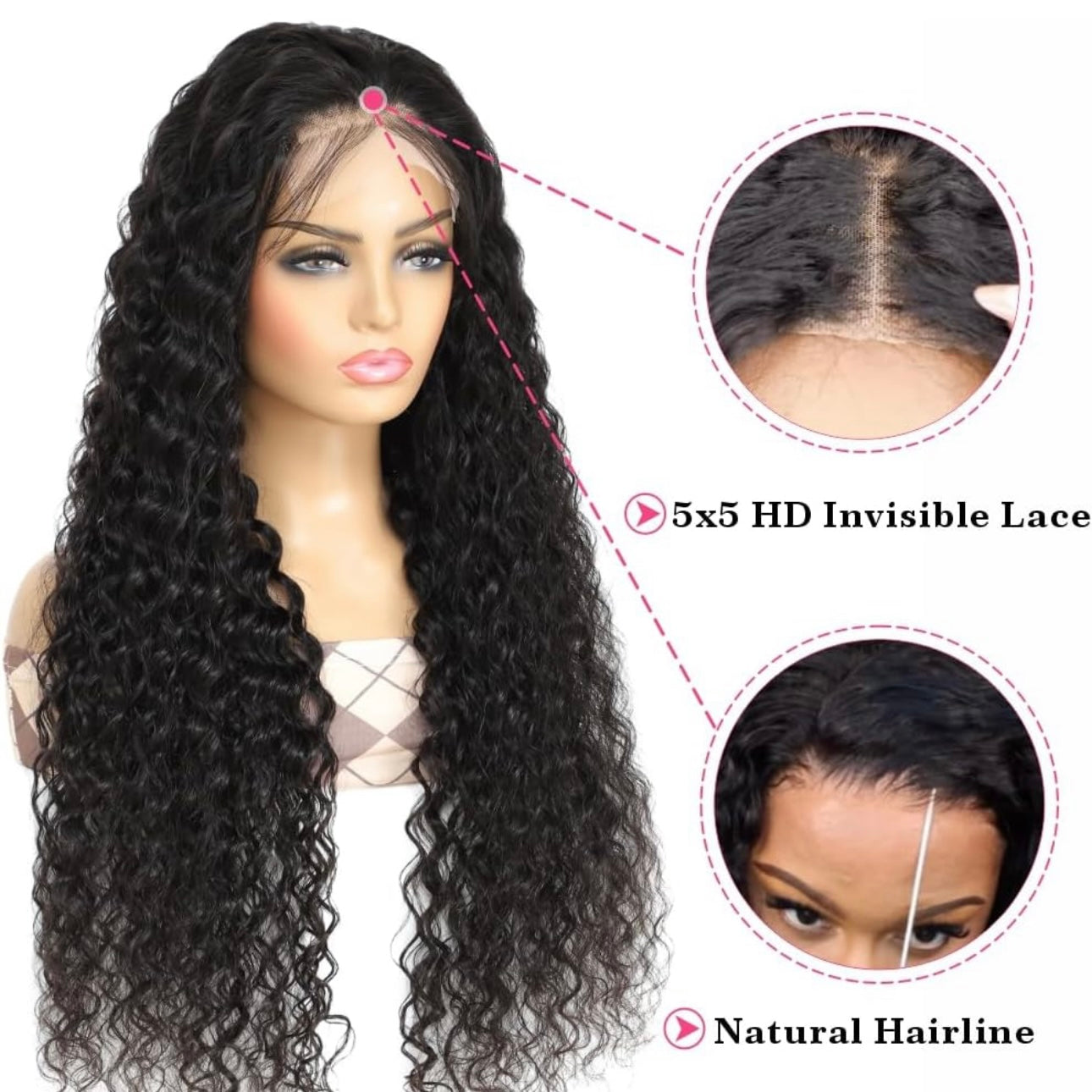 MLB HD LACE CLOSURE WIG - WATER WAVE (200% DENSITY)