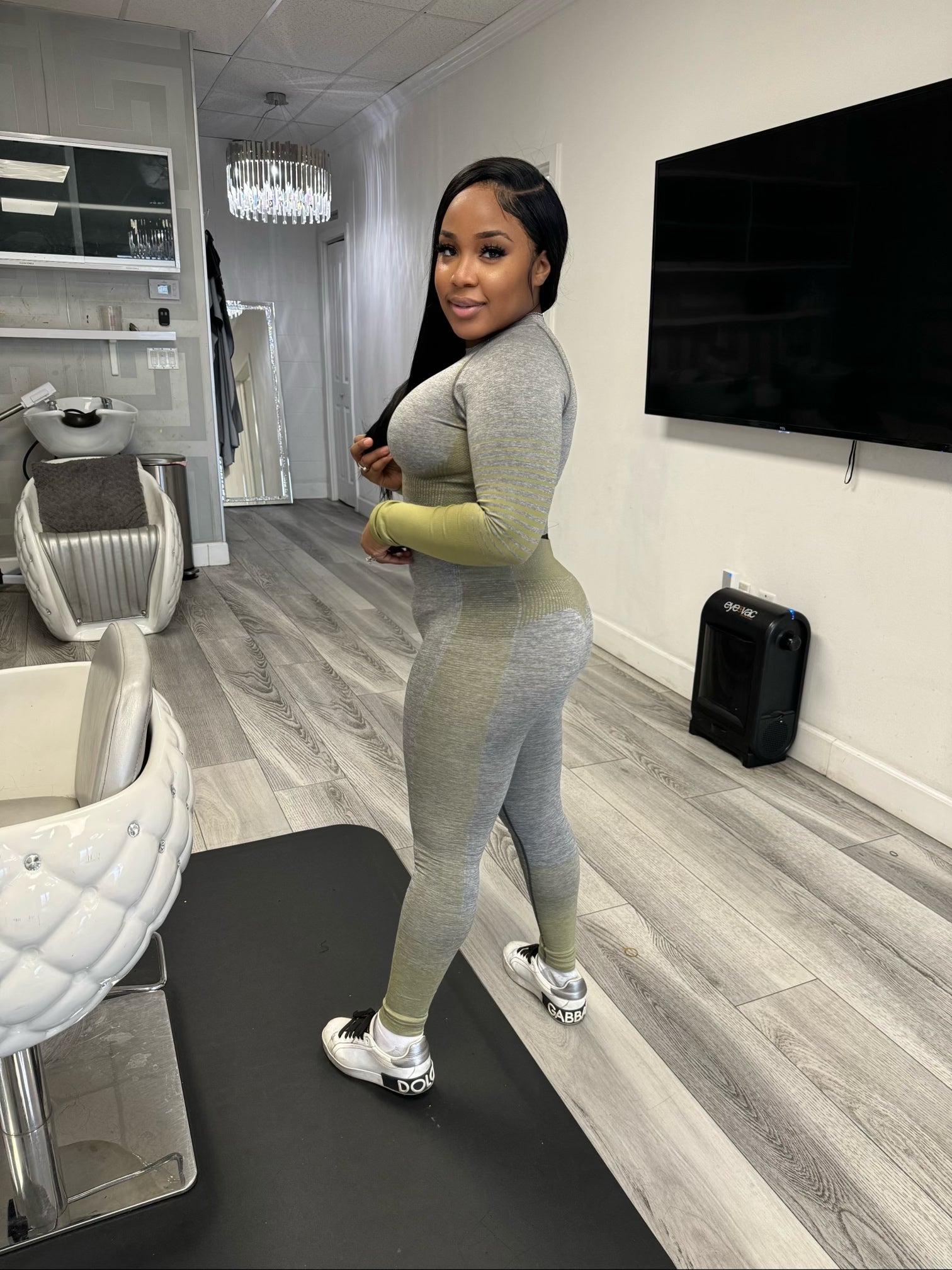 THE RIGHT FIT 2-PIECE SET (PANT & TOP) - GREEN SHOP MARBLE LUXE BEAUTY