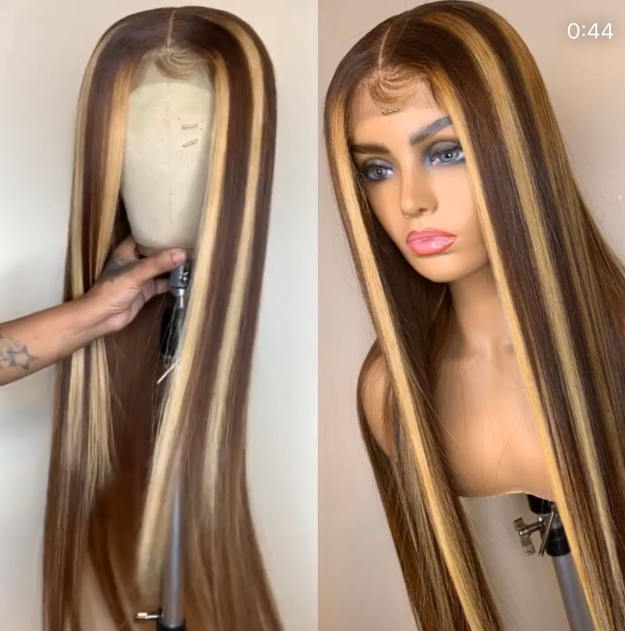 13X4 HIGHLIGHT STRAIGHT WIG - (HD LACE)
