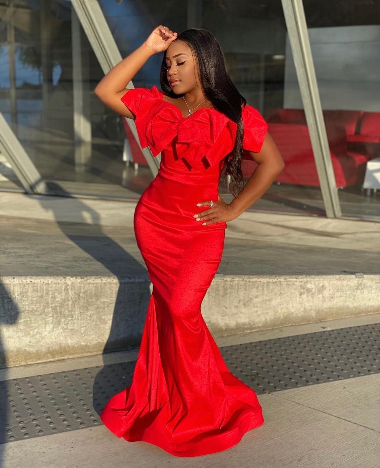 WAITING FOR YOU LONG DRES - RED