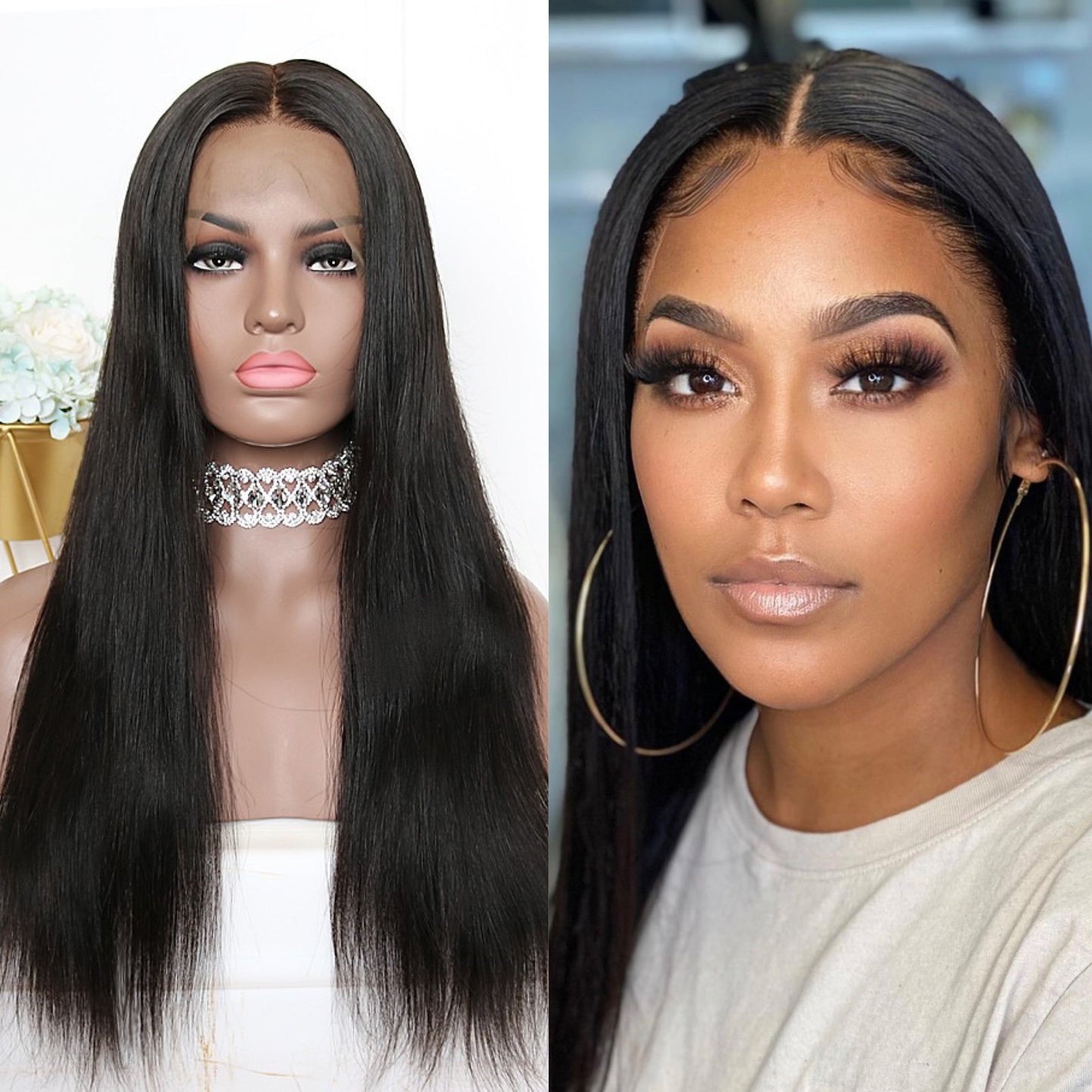 13X4 STRAIGHT LACE FRONTAL WIG (HD LACE) - 200% DENSITY SHOP MARBLE LUXE BEAUTY