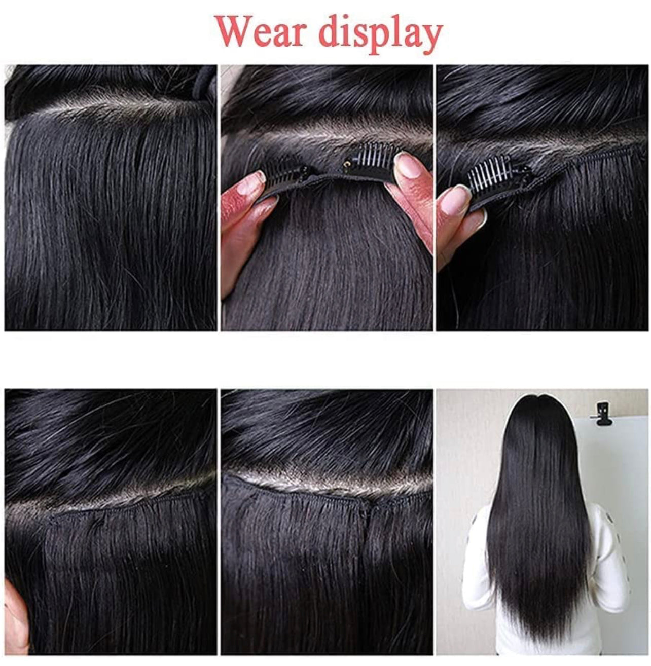 1B/NATURAL BLACK BODY WAVE CLIP-IN EXTENSIONS