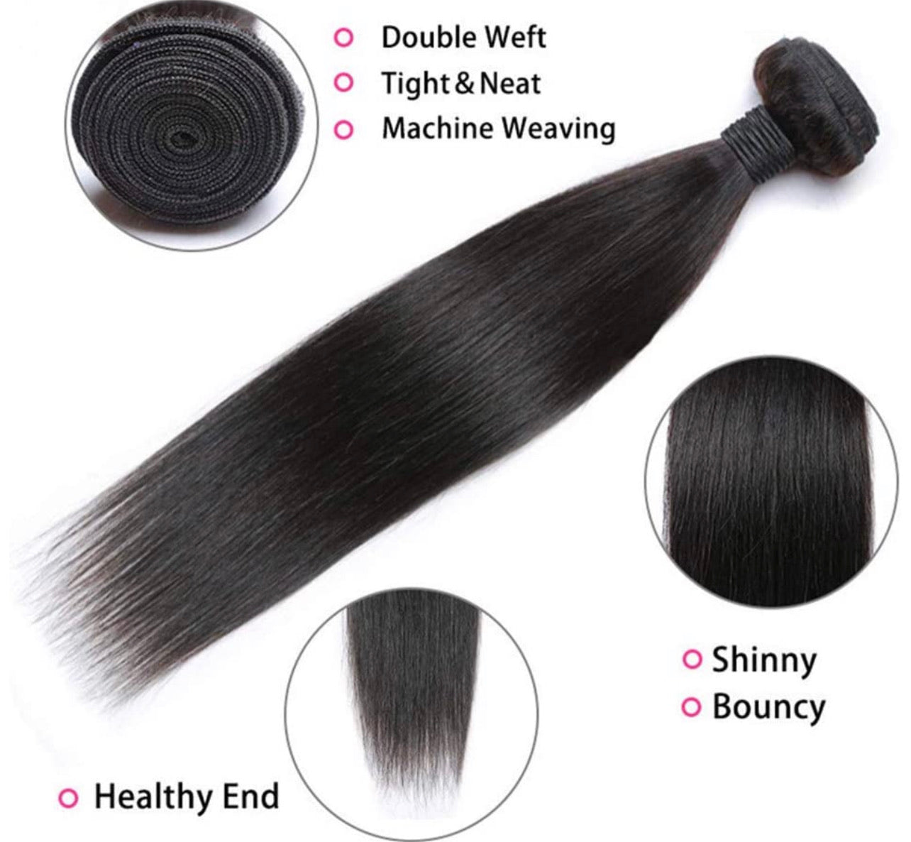 STRAIGHT - 1 BUNDLE DEAL (SINGLE BUNDLE) SHOP MARBLE LUXE BEAUTY
