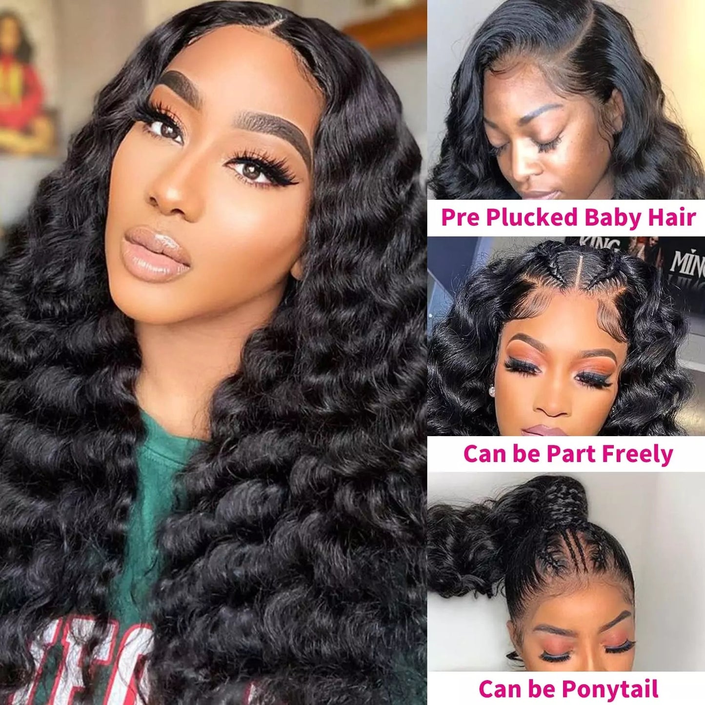 13X6 HD LACE FRONTAL WIG - DEEP WAVE (200% DENSITY)