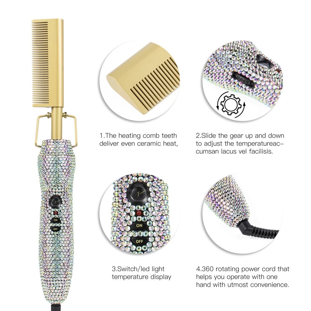 MLB BLING HOT COMB - SILVER SHOP MARBLE LUXE BEAUTY