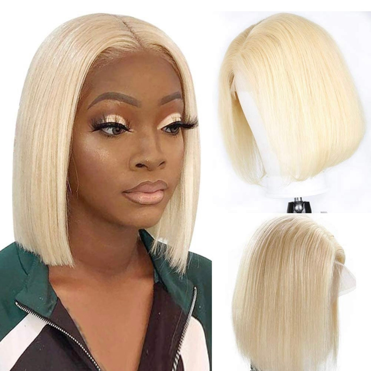 #613 5X5 LUXE BLONDE BOB WIG (HD LACE) SHOP MARBLE LUXE BEAUTY