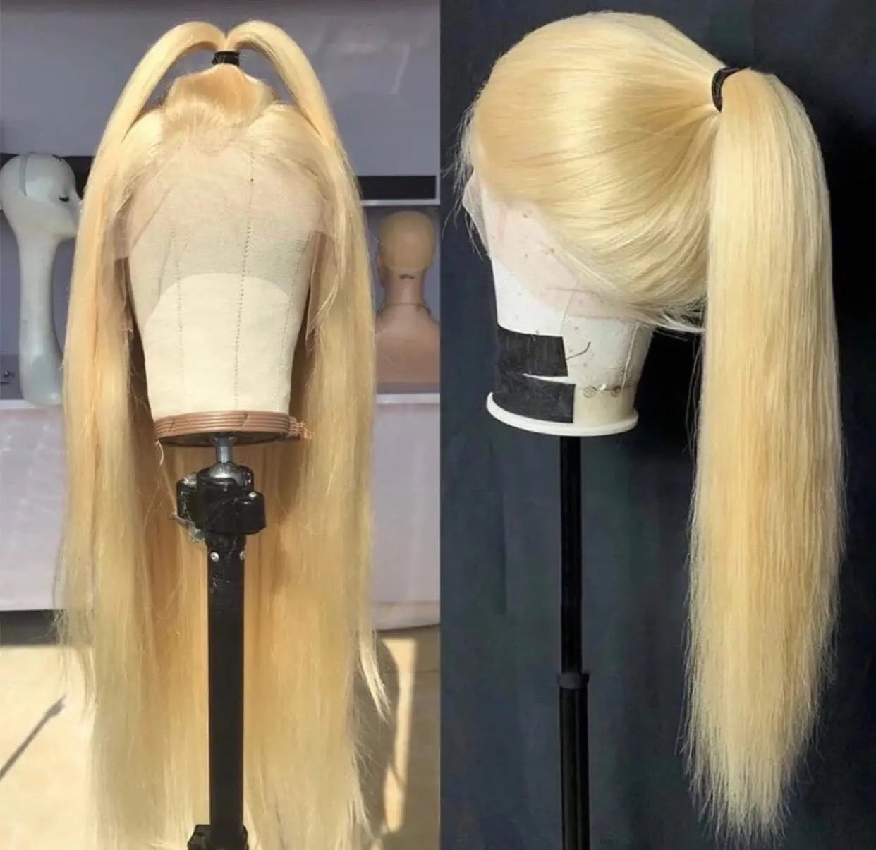 #613 LUXE BLONDE (HD LACE) FRONTAL WIG - STRAIGHT (200% DENSITY) SHOP MARBLE LUXE BEAUTY