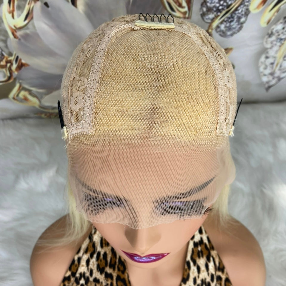 #613 5X5 LUXE BLONDE BOB WIG (HD LACE) SHOP MARBLE LUXE BEAUTY