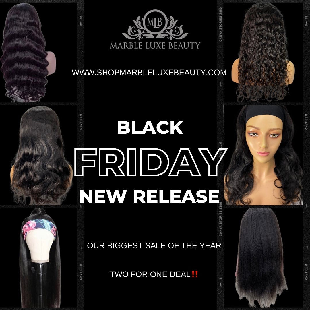 NEW! HEADBAND WIG -  (BODY WAVE, STRAIGHT, CURLY & MORE) SHOP MARBLE LUXE BEAUTY