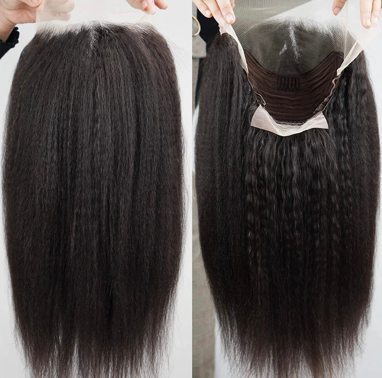 NEW! 13X4 KINKY STRAIGHT LACE FRONTAL WIG (HD LACE) - 200% DENSITY