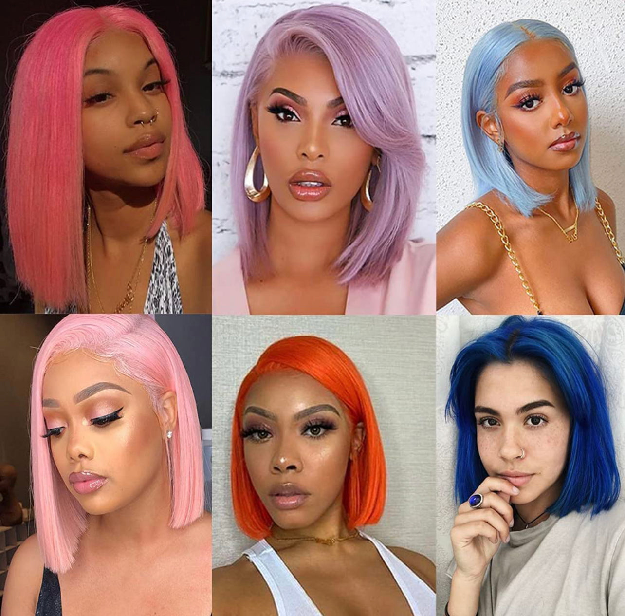 #613 13X4 FRONTAL BLONDE BOB WIG - STRAIGHT (HD LACE)