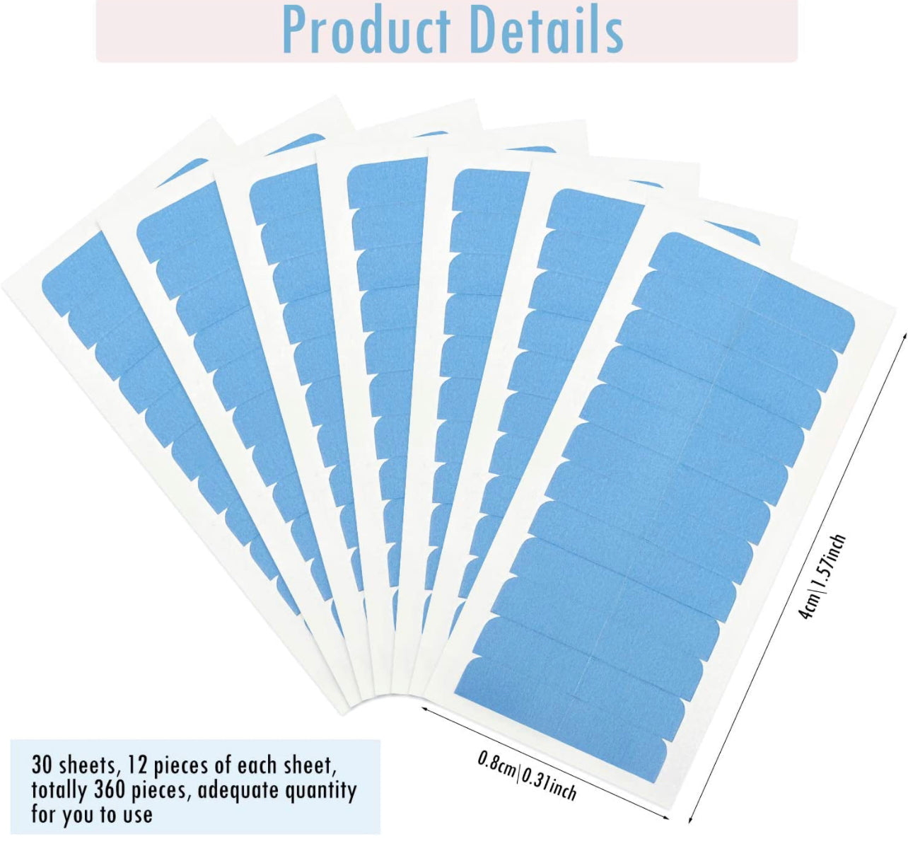 TAPE INS EXTENSION DOUBLE SIDED REPLACEMENT TABS (2 Packs of 5 sheets = 120 pieces) SHOP MARBLE LUXE BEAUTY
