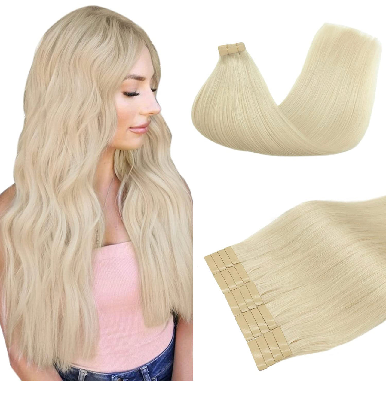 #613 LUXE BLONDE TAPE IN EXTENSION - STRAIGHT (40 PIECES = 1 PACK)