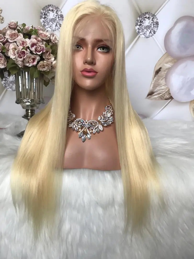 #613 LUXE BLONDE (HD LACE) FRONTAL WIG - STRAIGHT (200% DENSITY) SHOP MARBLE LUXE BEAUTY