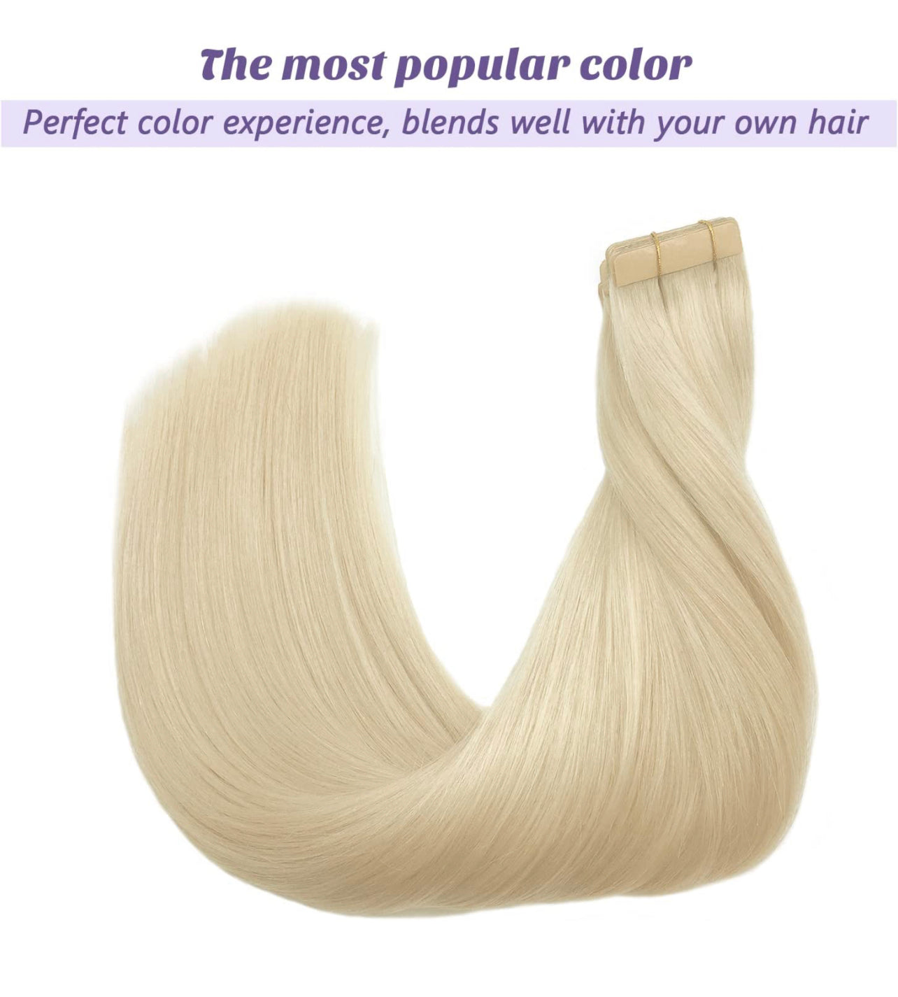 #613 LUXE BLONDE TAPE IN EXTENSION - STRAIGHT (40 PIECES = 1 PACK)
