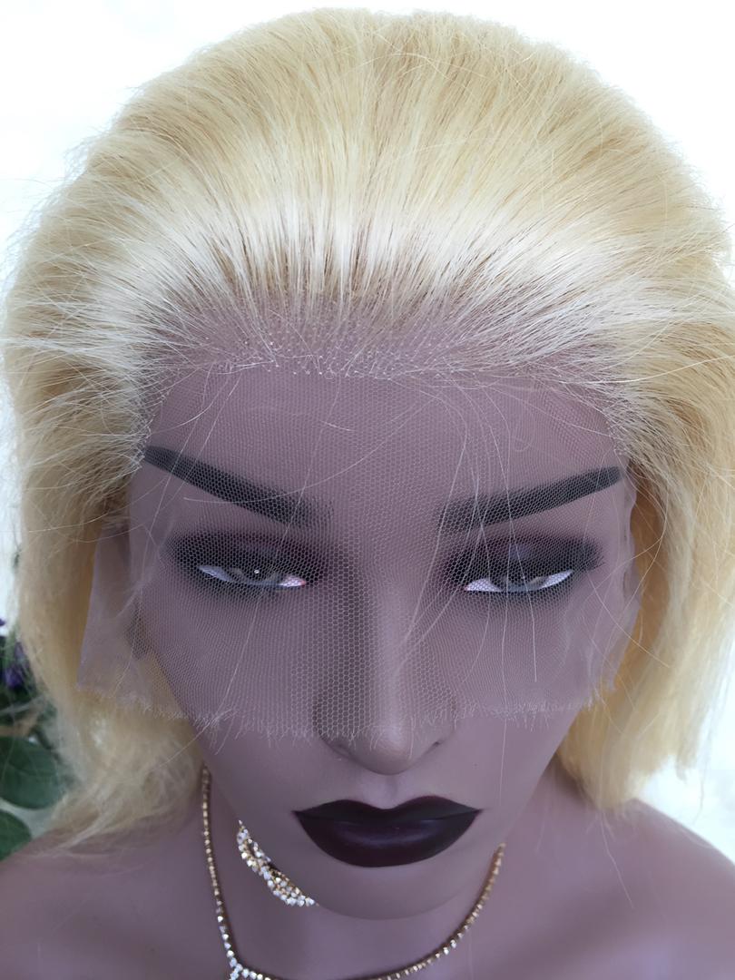 #613 13X4 FRONTAL BLONDE BOB WIG - STRAIGHT (HD LACE)
