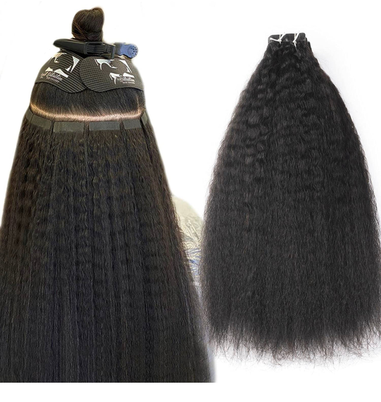 TAPE IN EXTENSION - KINKY STRAIGHT (40 PIECES = 1 PACK) SHOP MARBLE LUXE BEAUTY