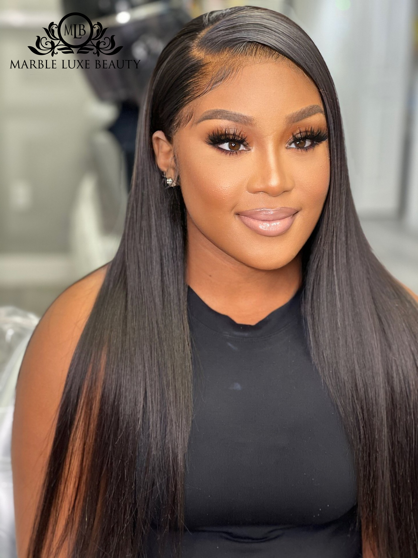13X4 STRAIGHT LACE FRONTAL WIG (HD LACE) - 200% DENSITY SHOP MARBLE LUXE BEAUTY