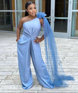 STEAL THE SHOW JUMPSUIT - PERRY BLUE