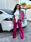 CELEBRITY METALLIC PANTS - PINK