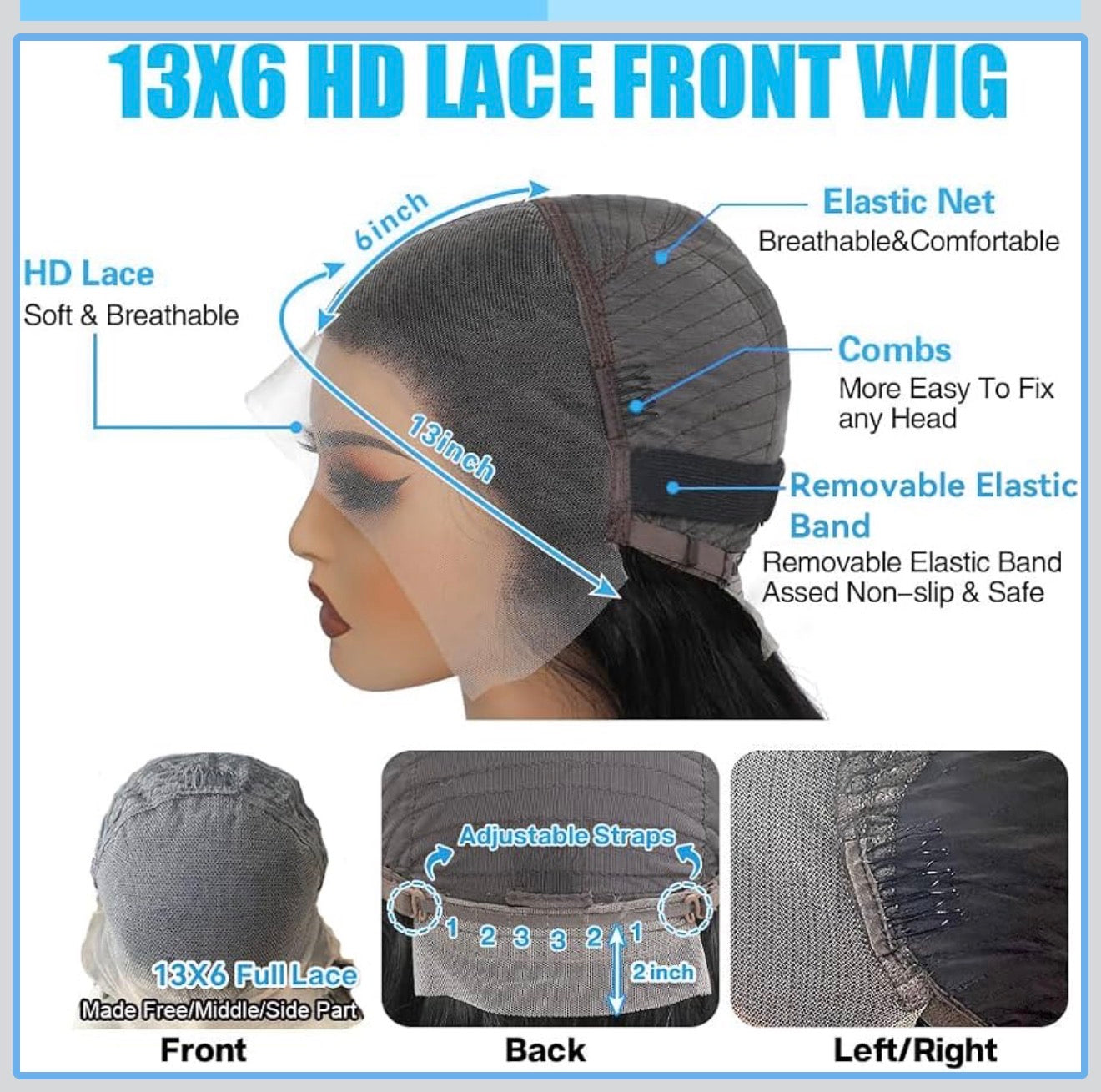 NEW! 13X6 HD LACE FRONTAL WIG - BODY WAVE (200% DENSITY) SHOP MARBLE LUXE BEAUTY
