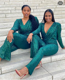 HIGH MAINTENANCE JUMPSUIT - EMERALD GREEN