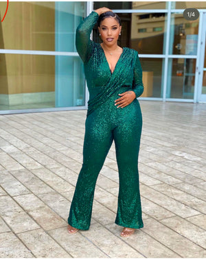 HIGH MAINTENANCE JUMPSUIT - EMERALD GREEN