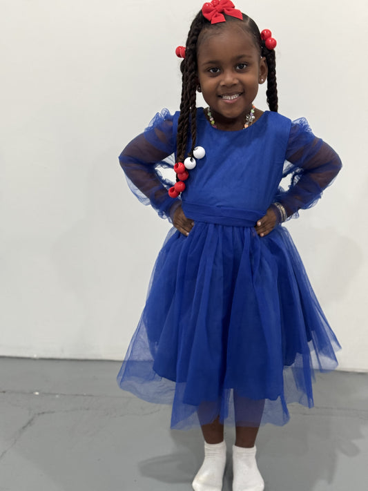 SHE'S ICONIC DRESS - KIDS (BLUE)