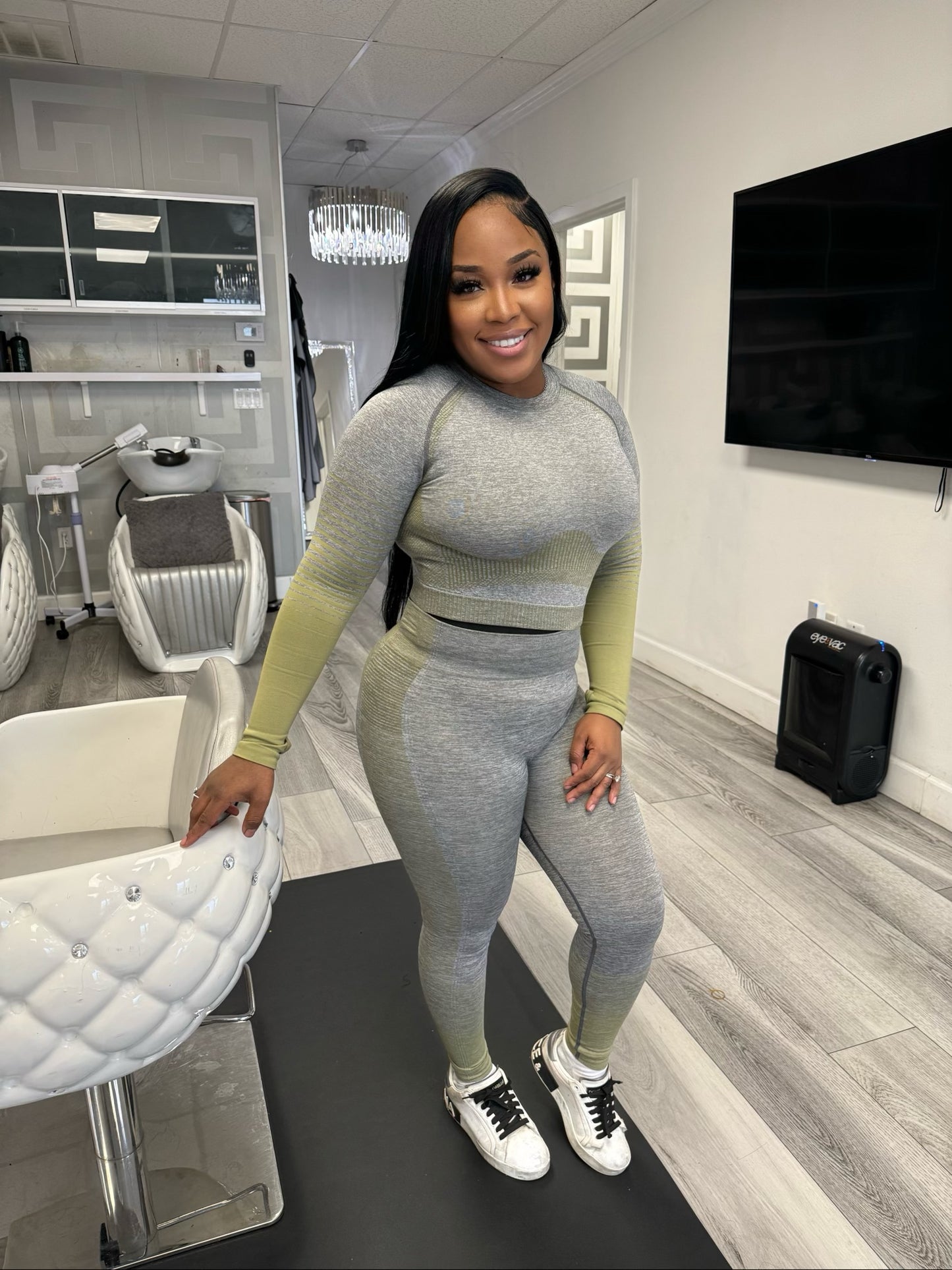 THE RIGHT FIT 2-PIECE SET (PANT & TOP) - GREEN