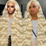 #613 BLONDE HD LACE FRONTAL WIG - BODY WAVE (200% DENSITY)