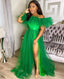 THE BIG REVEAL RUFFLE DRESS - EMERALD DRESS