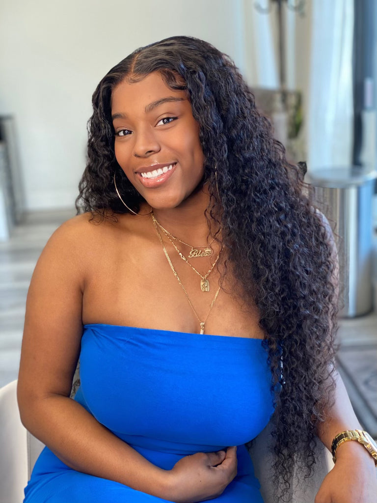 13X4 DEEP CURLY LACE FRONTAL WIG (HD LACE) - 200% DENSITY