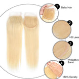 #613 5X5 LUXE BLONDE CLOSURE - STRAIGHT (HD LACE)