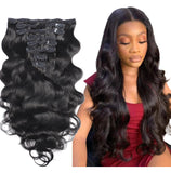 1B/NATURAL BLACK BODY WAVE CLIP-IN EXTENSIONS