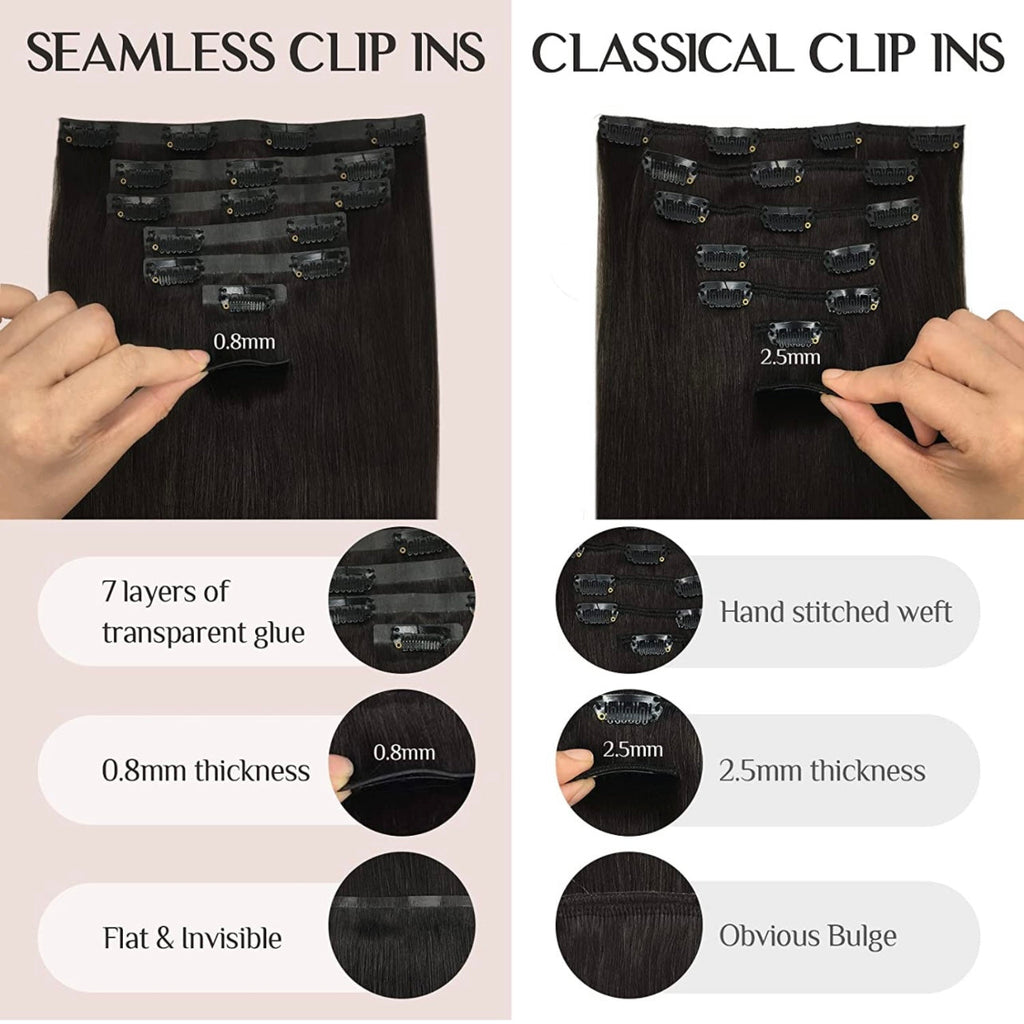 Seamless Extensions SEAMLESS CLIP-INS EXTENSIONS - STRAIGHT (7 PIECES = 1 PACK)