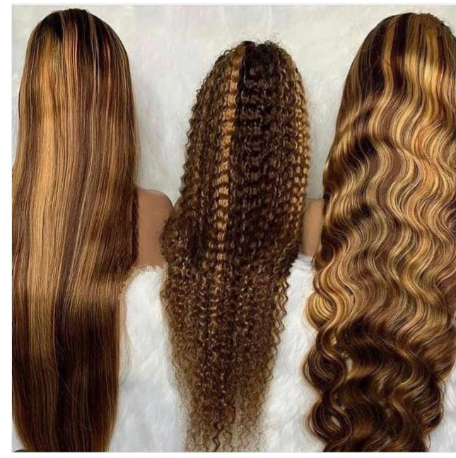 13x4 HIGHLIGHT DEEP WAVE WIG - (HD LACE)