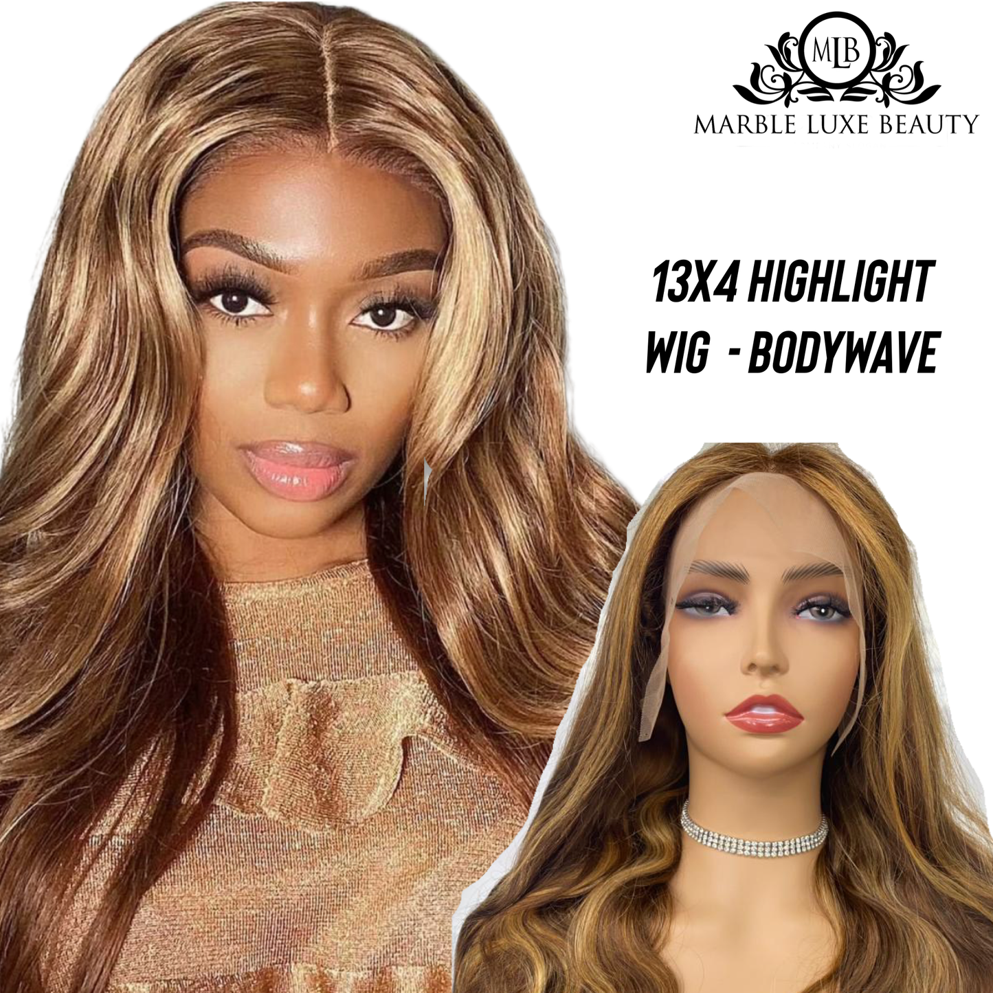 13X4 HIGHLIGHT OMBRE WIG - BODY WAVE (HD LACE)