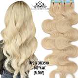 #613 LUXE BLONDE TAPE IN EXTENSION - BODYWAVE (40 PIECES = 1 PACK)