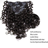 1B/NATURAL BLACK DEEP CURLY CLIP-IN EXTENSIONS