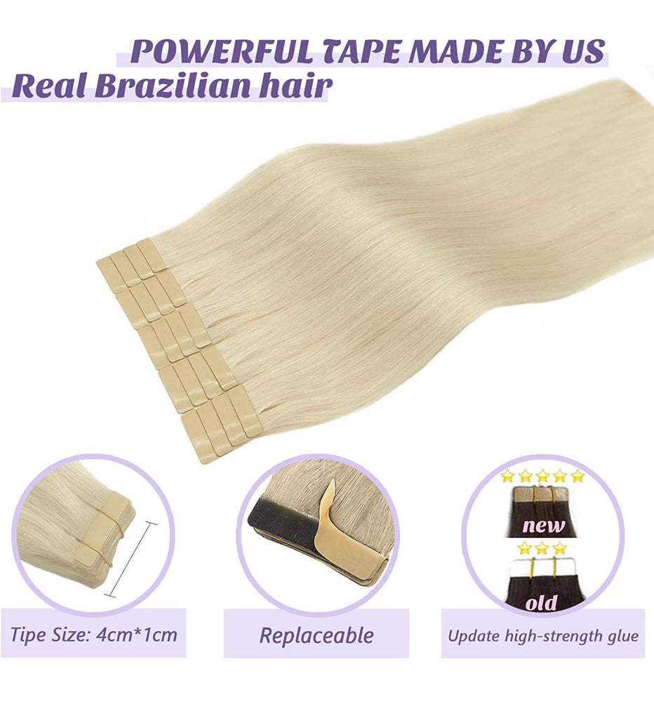 #613 LUXE BLONDE TAPE IN EXTENSION - STRAIGHT (40 PIECES = 1 PACK)