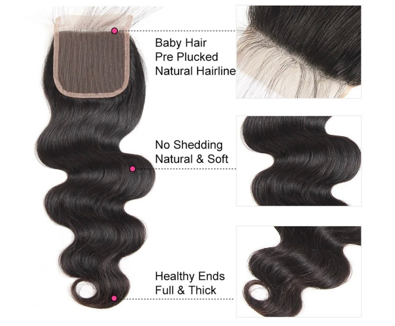 BODY WAVE CLOSURE - (HD LACE)