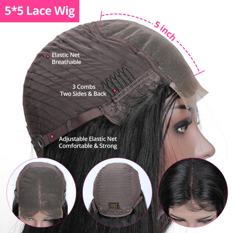 MLB HD LACE CLOSURE WIG  - STRAIGHT (200% DENSITY)