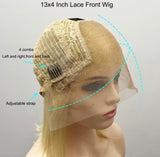 #613 13X4 FRONTAL BLONDE BOB WIG - STRAIGHT (HD LACE)